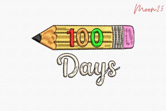 100 Days Pencil School Classroom Fun Embroidery Design Review