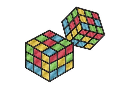 Colorful Rubik's Cubes: A Retro Holiday Gem