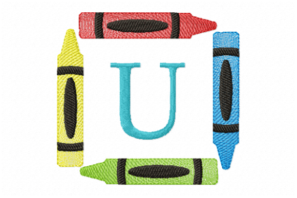 Crayons Frame Monogram Letter U Review for Apparel Projects