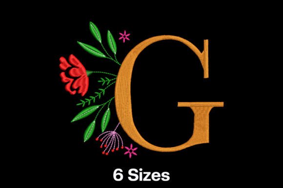 Floral Alphabet Letter G Embroidery Review