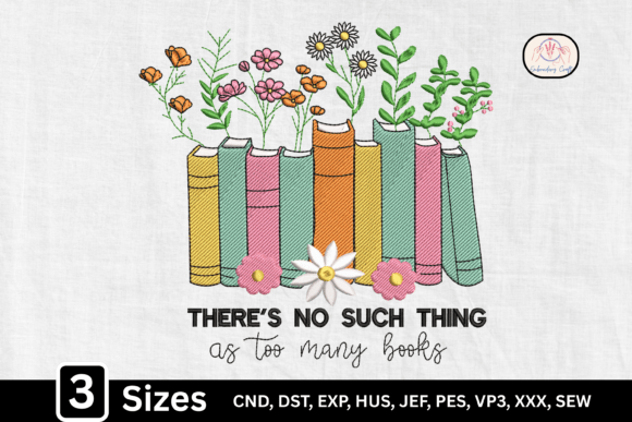 Floral Bookshelf, Book Lover Embroidery Design Review