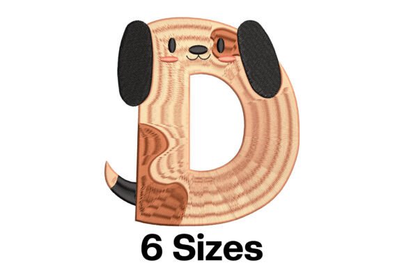 Funny Dog Alphabet Letter D Embroidery Review