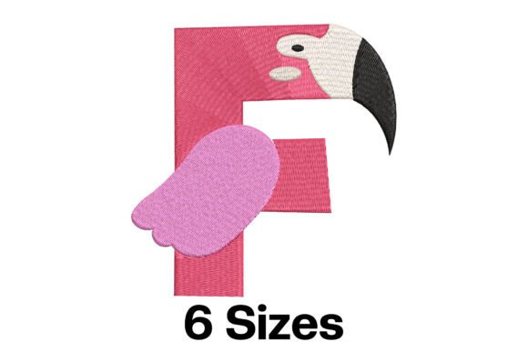 Funny Flamingo Alphabet Letter F Embroidery Review