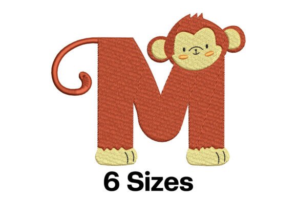 Funny Monkey Alphabet Letter M Embroidery Review