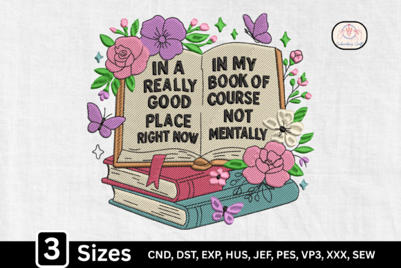 Funny Reader Quote Book Lover: A Versatile Embroidery Design for Personalized Gifts