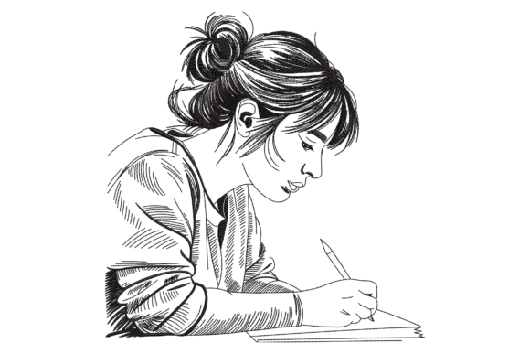 Girl Reading Book Embroidery Design Review