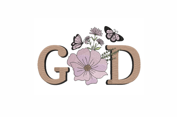 God with Flowers and Butterfly Embroidery Review