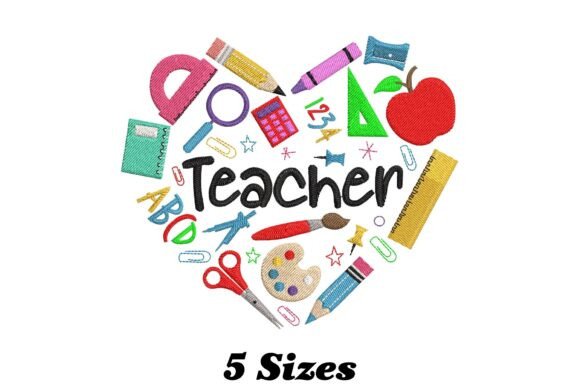 Teacher Heart Symbol Embroidery Review for Apparel Projects