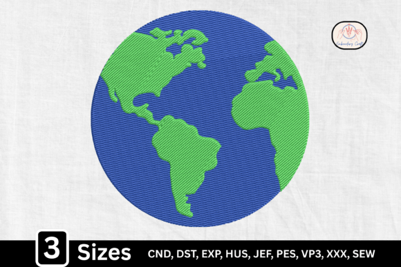 World Map Earth Globe Embroidery Design Review